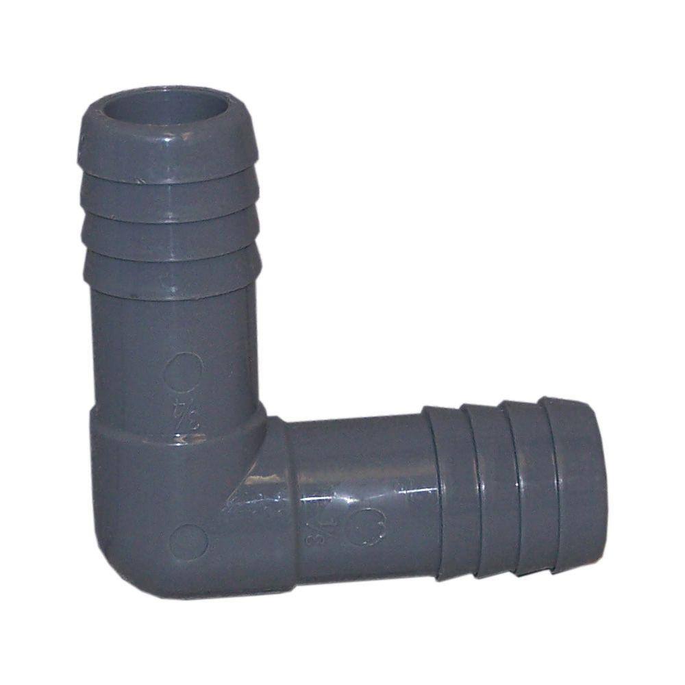 POLYETHYLENE INSERT FITT 3/4 in. Polyethylene 90-Degree Insert x Insert ...