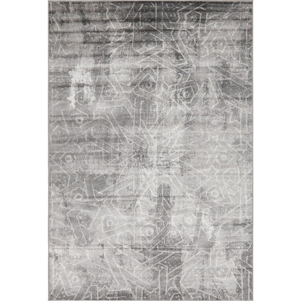 Unique Loom Sofia Rainier Dark Gray 6' 0 x 9' 0 Area Rug