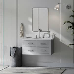 Hutton 36 in. W x 22 in. D x 18 in. H Bath Vanity Cabinet without Top in Grey
