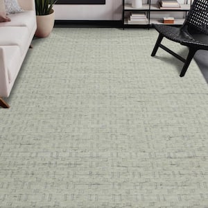 Houston Aliya Natural White 3 ft. 6 in. x 5 ft. 6 in. Geometric New Zealand Natural Wool Area Rug