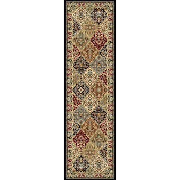 Ancient Garden Multi Panel 2 ft. x 11 ft. Indoor Runner Rug