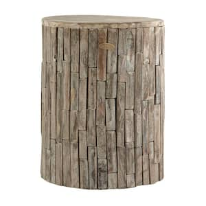 Elyse Round Wood Outdoor Garden Stool