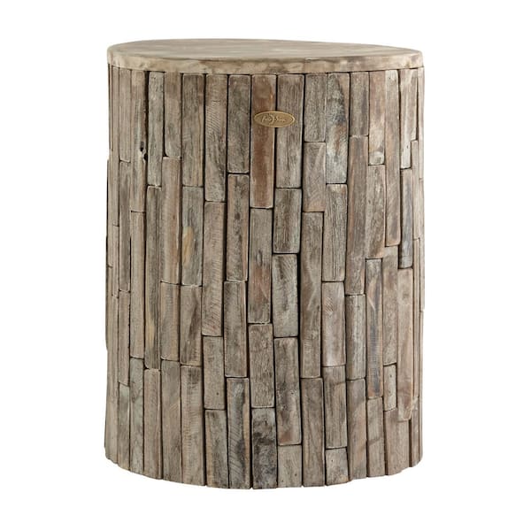 BALKENE HOME Elyse Round Wood Outdoor Garden Stool