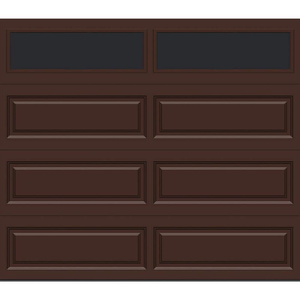 Classic Steel Long Panel 8 ft. x 7 ft. Insulated 12.9 R-Value Chocolate Garage Door with windows price history on PriceWatchPro