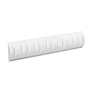 1-1/4 in. x 3/8 in. x 6 in. Long Egg and Dart Recycled Polystyrene Panel Moulding Sample