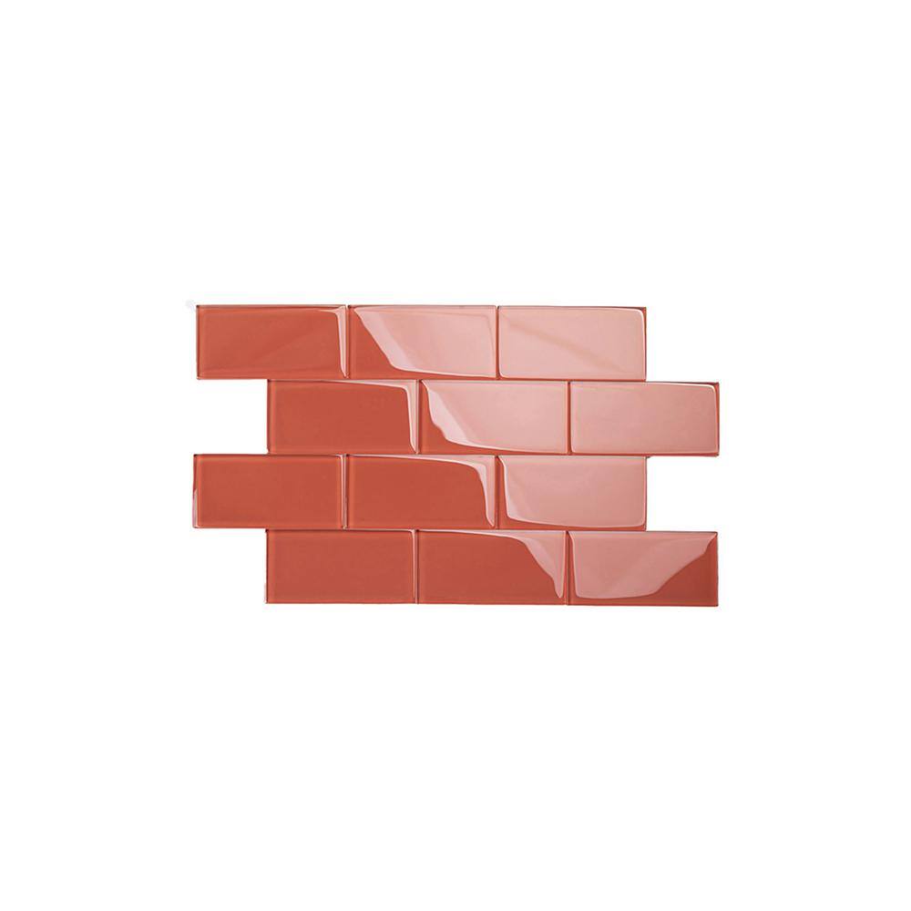 Sunset Glossy Glass Subway Tile 3" x 6"