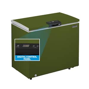 37 in. 6.7 cu. ft. Manual Defrost Mini Deep Chest Freezer and Refrigerator with Digital Control in Military Green