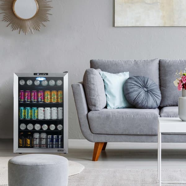 21 in. 160 Can Cooler Beverage Freestanding with Split Shelf and Precision Digital Thermostat