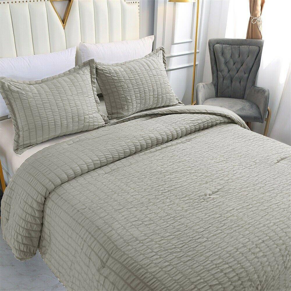 Shatex 2 Piece Gray Ultra Soft Microfiber Twin Comforter Set Dcse2gyt The Home Depot 6568