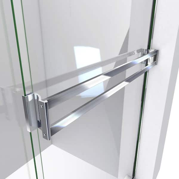 Alliance Pro BG 60 in. W x 70.375 in. H Sliding Semi Frameless Shower Door in Chrome with Clear Glass