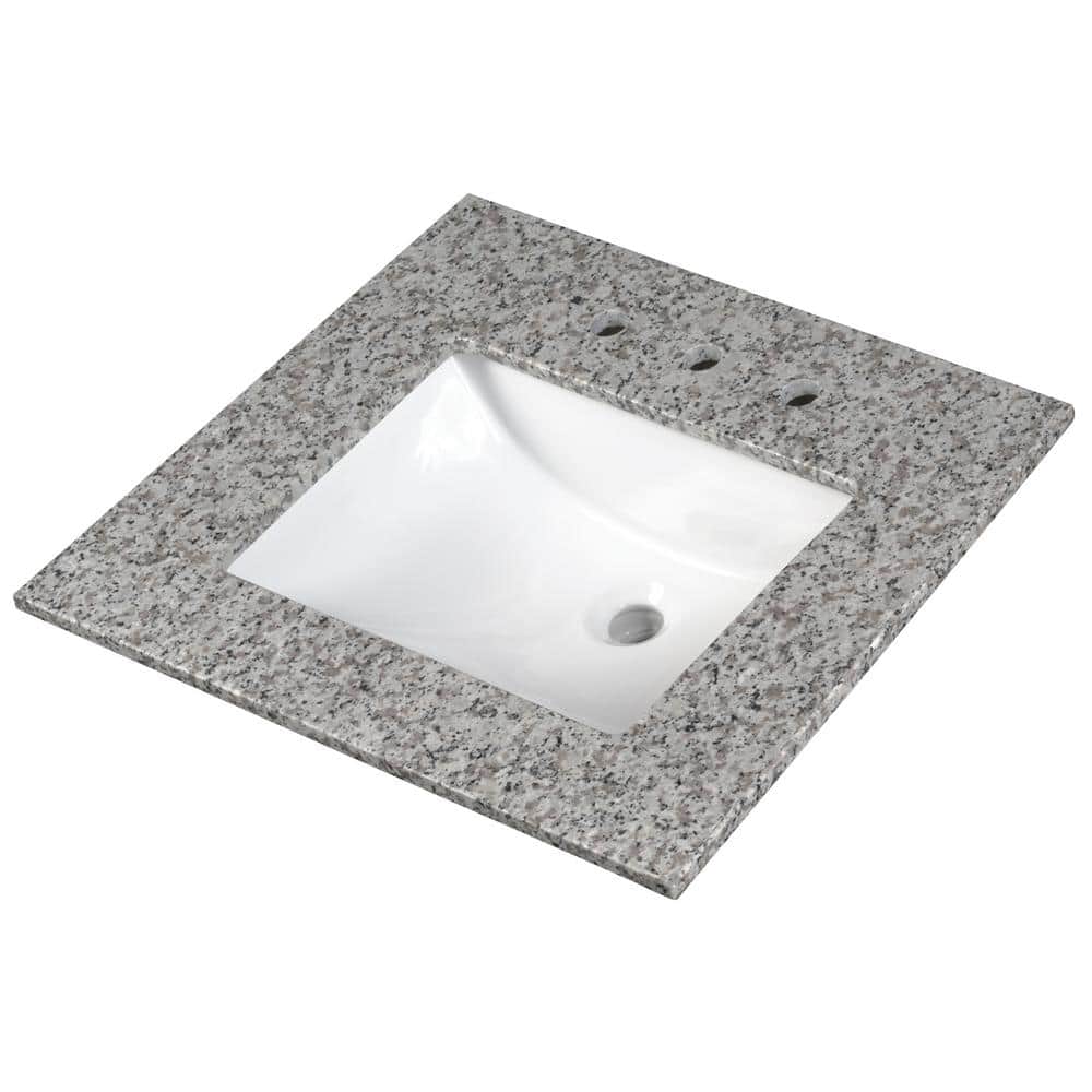 Valento Gray 31 in. W x 22 in. D Granite Vanity Top with White Rectangle Single Sink price history on PriceWatchPro