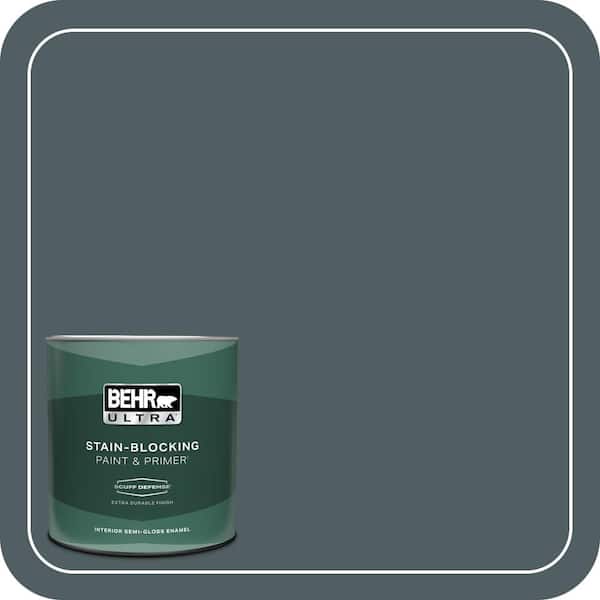 BEHR ULTRA 1 qt. #740F-6 Marine Magic Extra Durable Semi-Gloss Enamel Interior Paint & Primer