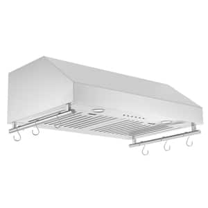 30 in. 450 CFM Ducted Under Cabinet Range Hood with Auto Night Light and Utensil Bars in Stainless Steel