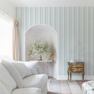 Rachel Ashwell Watercolor Stripe Blue Wallpaper