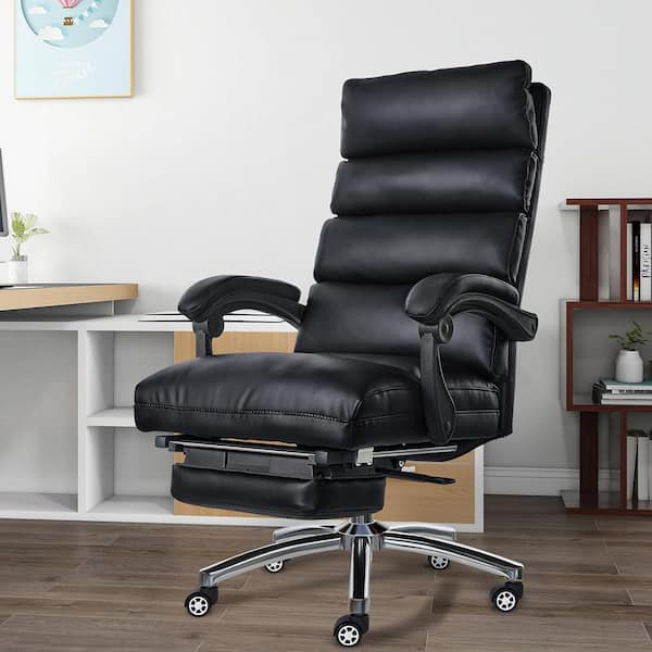 XIZZI Dark Brown Office Chair Traditional Ergonomic Adjustable