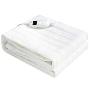39 in. x 7 5 in. Electric Blanket Heated Mattress Pad Twin Size with Overheat Protection