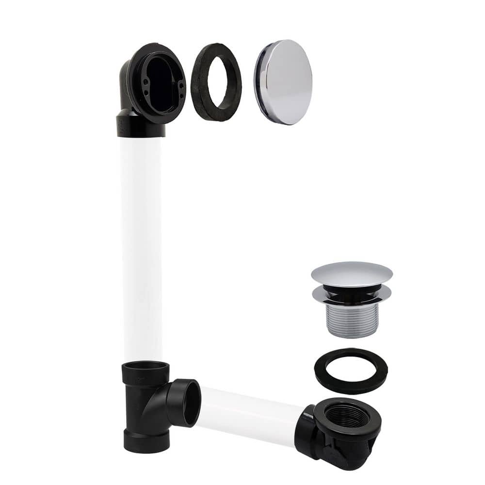 Illusionary No-Hole Sch. 40 ABS Plumbers Pack with Tip-Toe Bath Drain, Polished Chrome price history on PriceWatchPro