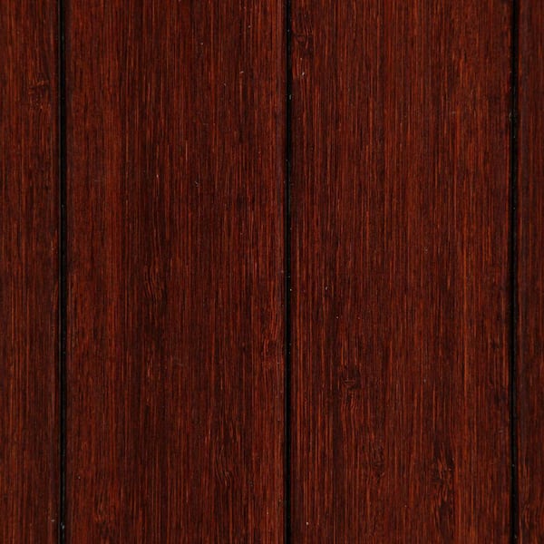 Standard Dark Brown Mahogany 48 in. x 72 in. Bamboo Roll-Up Office Chair Mat without Lip