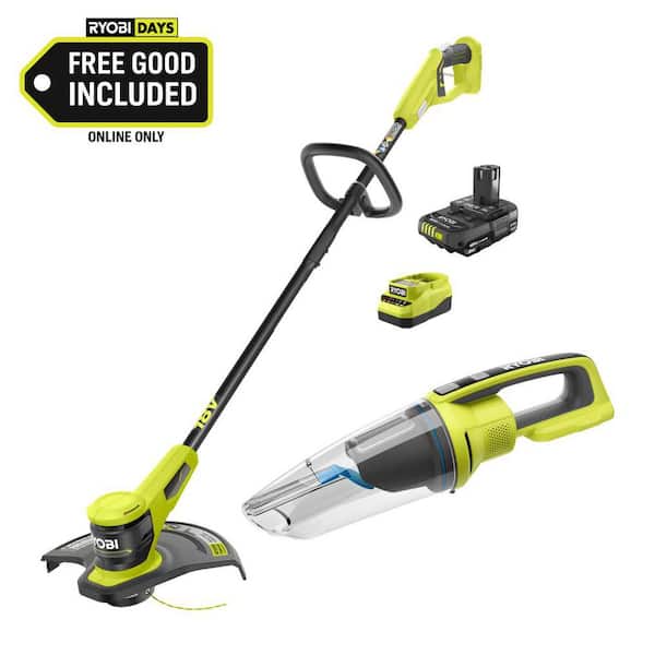 RYOBI ONE+ 18V 13 in. Cordless Battery String Trimmer with 2.0 Ah