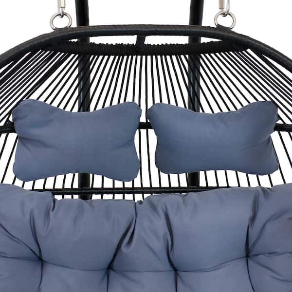 hamachan_dayo　0331 Sunnydaze 53 in. Liza Loveseat Cushioned Egg Chair Hammock