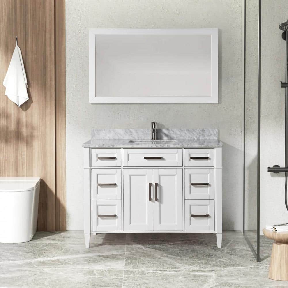 Vanity Art Savona 48 W x 22 D x 36 H Vanity in White