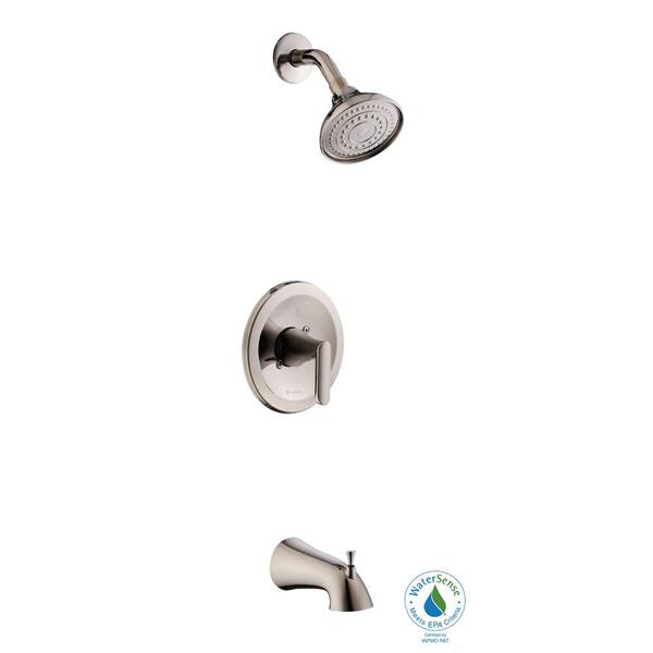 Jax Single-Handle 1-Spray Tub and Shower Faucet in Polished Nickel Jax Single-Handle 1-Spray Tub and Shower Faucet in Polished Nickel