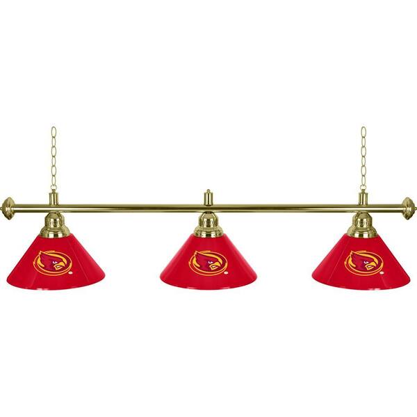 Trademark Iowa State University 60 in. Three Shade Gold Hanging Billiard Lamp