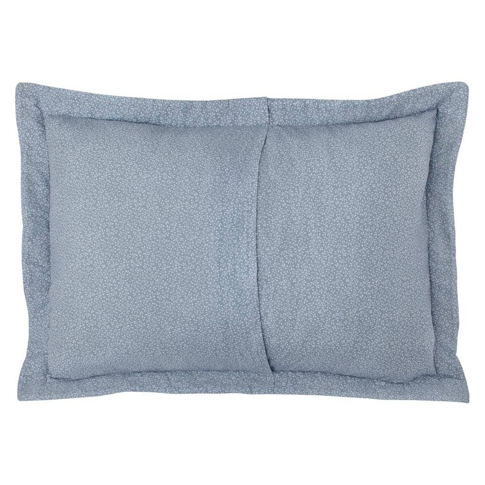 Amberley Blue and White Floral Cotton Twin Quilt Set
