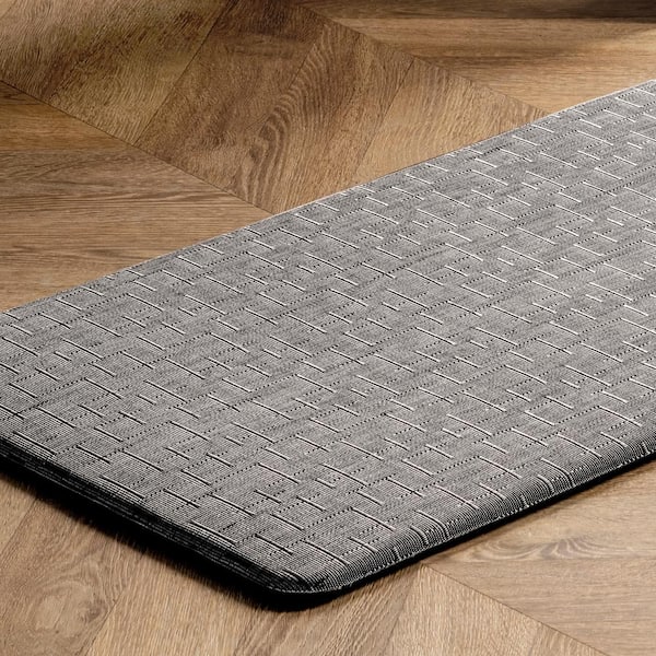 Town & Country Living Basic Comfort Plus Vintage Medallion Grey 18 in. x 39 in. Anti Fatigue Mat, Gray