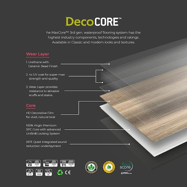 Master Design Sun Valley Oak SPC Rigid Core Waterproof Flooring 9 x 60  Waterproof Luxury Vinyl Plank Flooring 81184 SQFT Price : 2.99