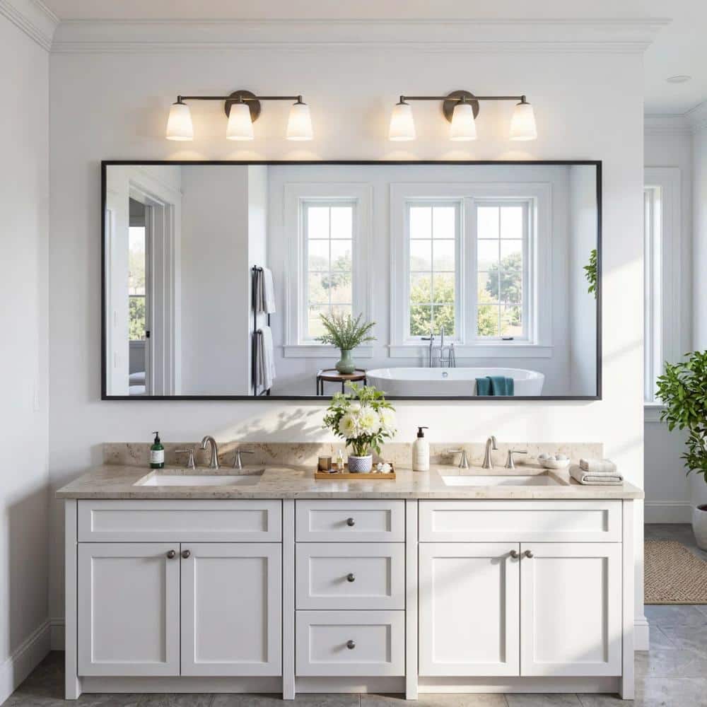 Metal Framed Rectangle Bathroom Wall Mirror with Tempered Glass price history on PriceWatchPro