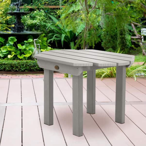 Classic Westport Harbor Gray Recycled Plastic Outdoor Side Table