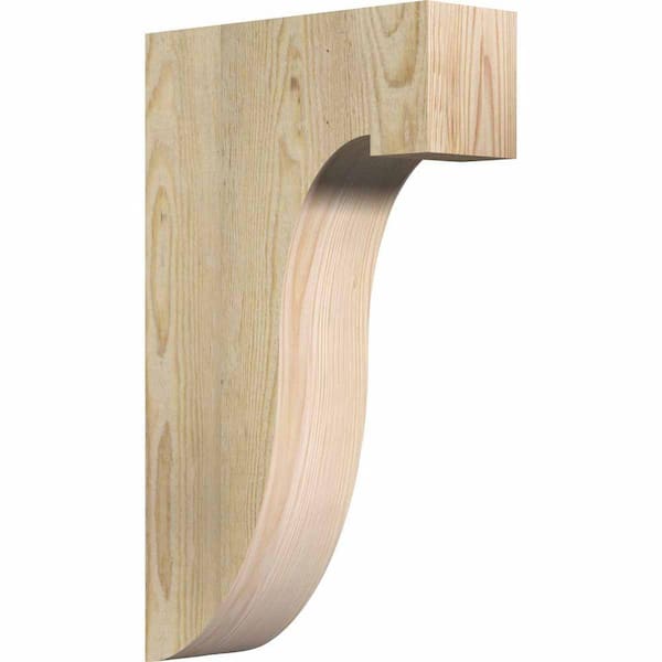 Ekena Millwork 4 in. x 12 in. x 20 in. Douglas Fir Del Monte Rough Sawn Corbel