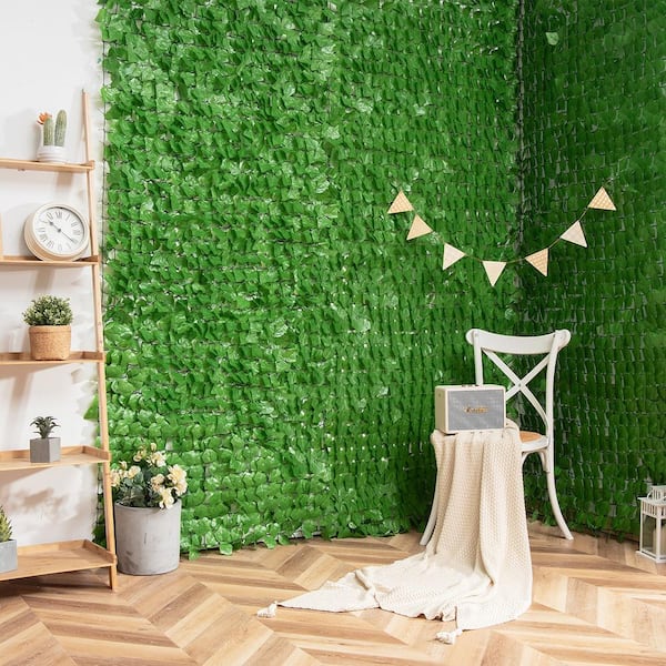 Decorative Artificial Plastic Leaves Willow Screen Garden Office