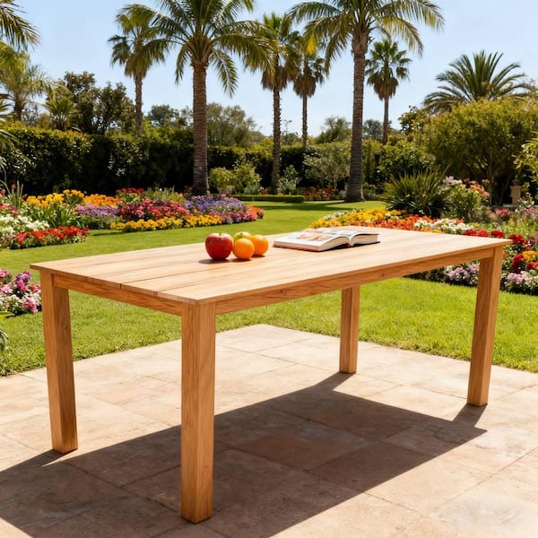 A wooden-textured imitation wood dining table, simple yet with a