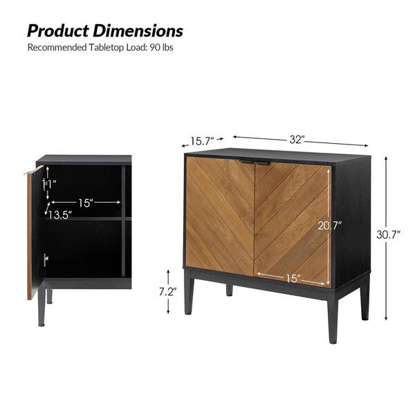 IDÉE STORAGE TALL ブラック　新品 Black 63 in. H Tall Storage Cabinet with Two Drawers for