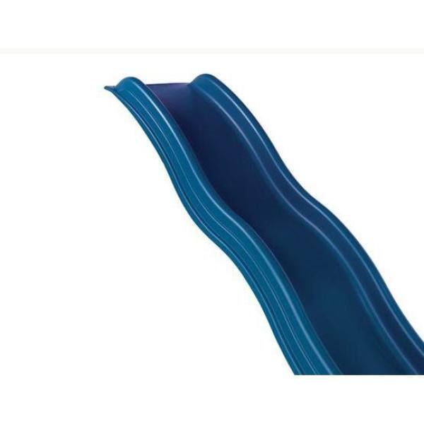 Blue 90-Inch Molded Plastic Wave Slide