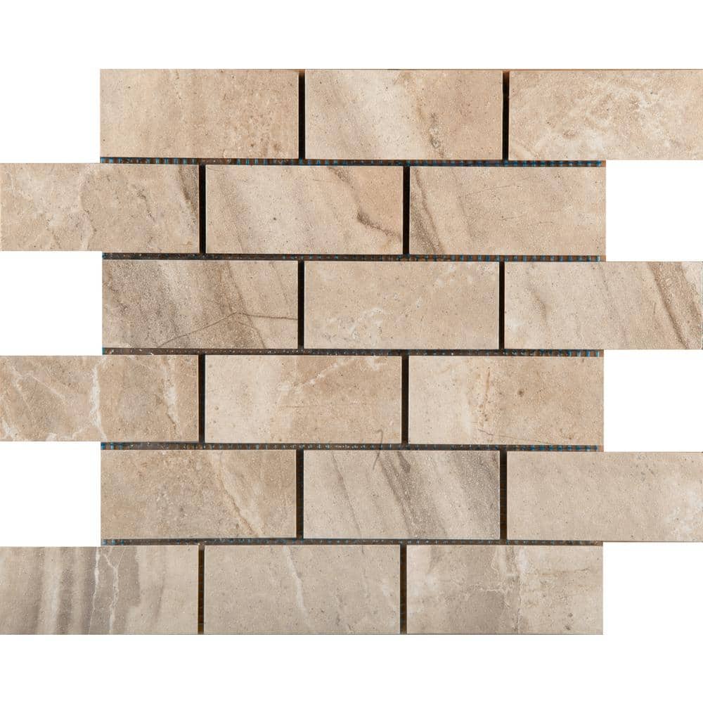 Eurasia Chiara 13.07 in. x 13.07 in. x 10mm Porcelain Mesh-Mounted Mosaic Tile (1.12 sq. ft.) price history on PriceWatchPro
