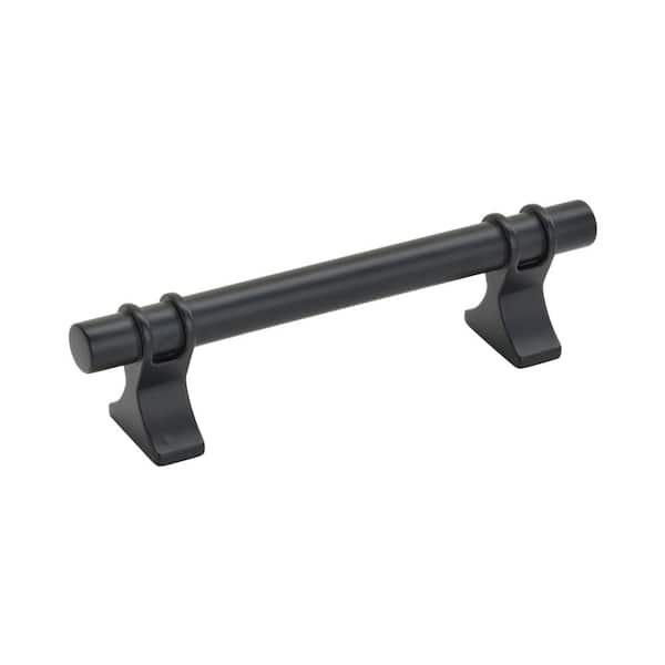 Davenport 3-3/4 in. (96mm) Classic Matte Black Bar Cabinet Pull