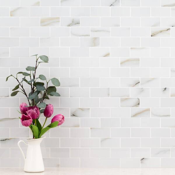 MSI Aria Bianco 12 in. x 12 in. x 10 mm Polished Porcelain