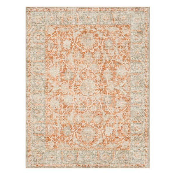Paloma Terracotta 9 ft. 10 in. x 13 ft. Ornamental Indoor Area Rug