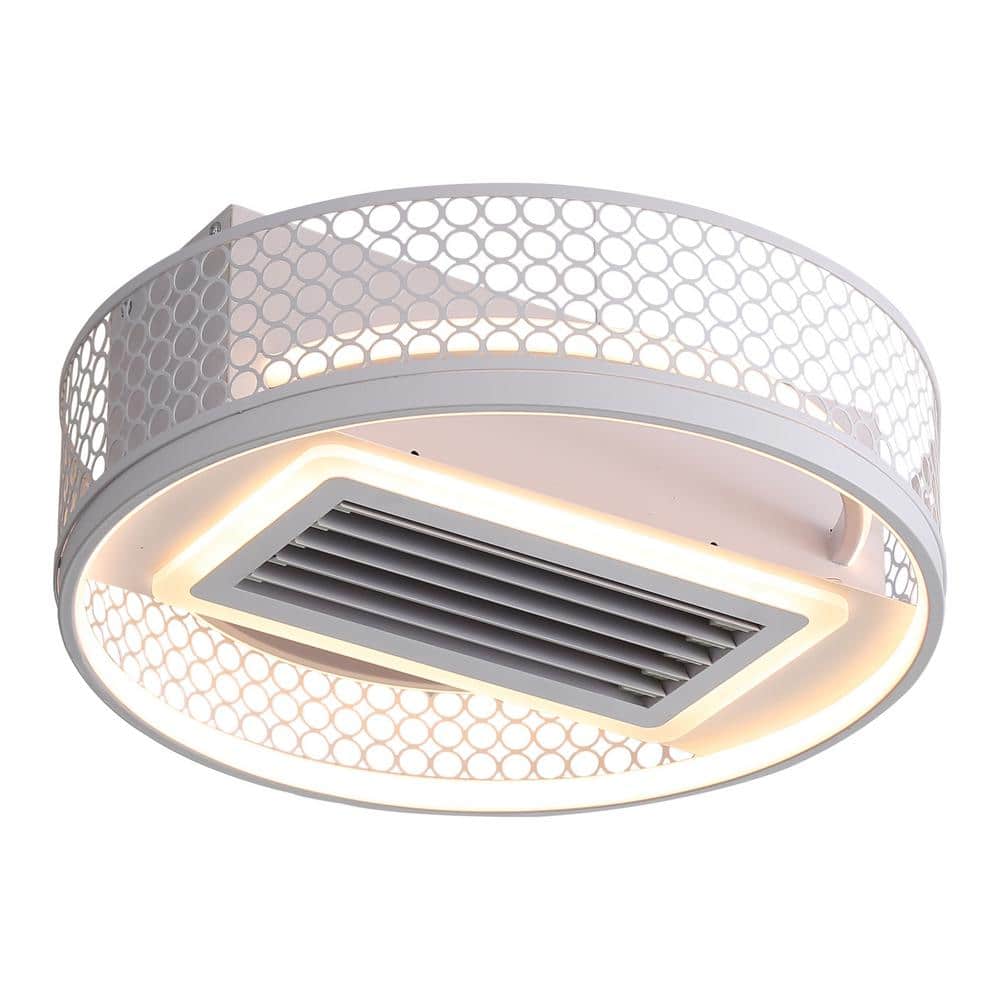 1.67 ft. Indoor Iron White 110-Volt Modern Enclosed Caged Ceiling Fan Indoo