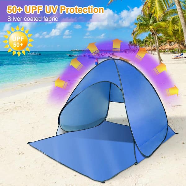 Pop Tent Automatic 2-3 Man Person Family Tent Camping Festival Shelter Beach UK 