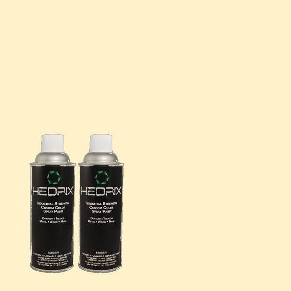 Hedrix 11 oz. Match of 1B8-1 Rice Paper Semi-Gloss Custom Spray Paint (2-Pack)