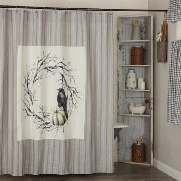 Midnight Moon Wreath Shower Curtain