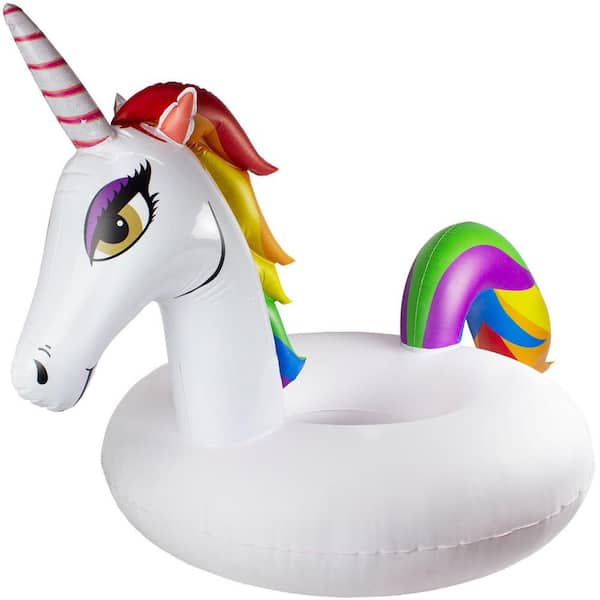 Poolmaster 48 in. Unicorn Party Float Swimming Pool Tube 87163 - The Home  Depot