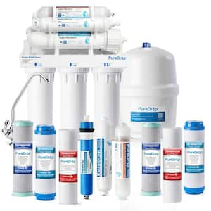 6-Stage Under Sink Reverse Osmosis Water Filtration System with Alkaline Remineralization, Plus Extra 3 Pre-filters