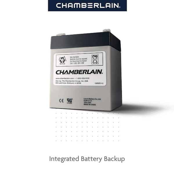 Chamberlain 1 2 Hp Belt Drive Wi Fi Smart Garage Door Opener With Battery Backup B373 The Home Depot