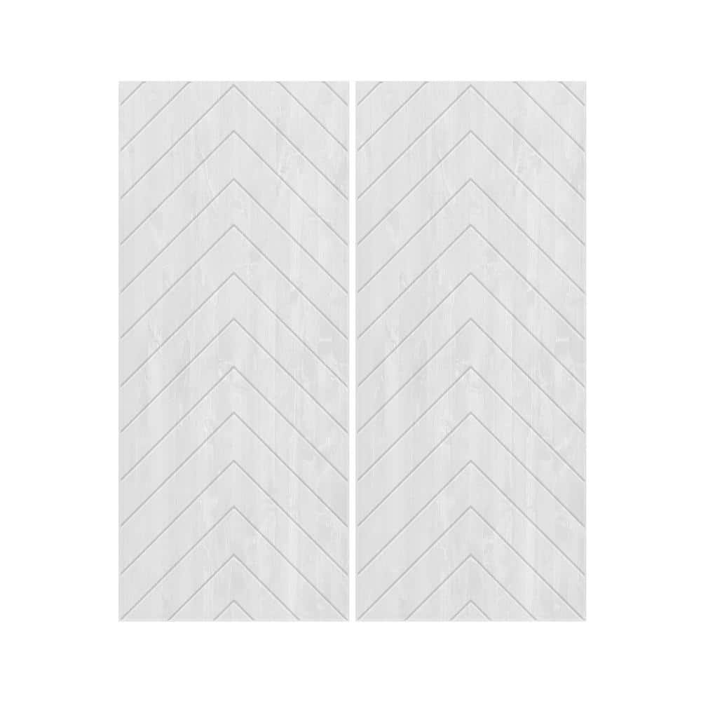 84 in. x 84 in. Hollow Core White Stained Pine Wood Interior Double Sliding Closet Doors price history on PriceWatchPro