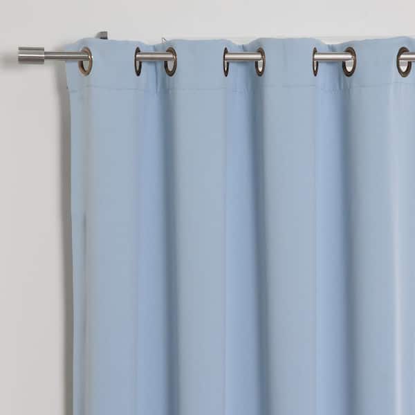Sky Blue Grommet Blackout Curtain - 52 in. W x 84 in. L (Set of 2)